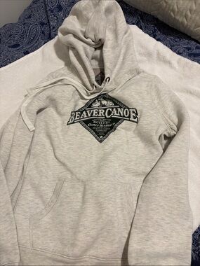 Beaver Canoe Light Gray Logo Hoodie - Women's Pullover
